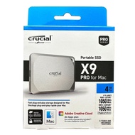 Crucial X9 Pro for Mac 4TB USB-C 3.2 Gen 2 Portable SSD, CT4000X9PROMACSSD9B
