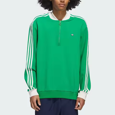 Adidas Originals Trefoil Men's and Women's Half-Zip Athletic Stand Collar Sweatshirt JP2061