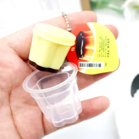 Play Pudding Jell-O Keychain Miniature Icash Yogurt Pudding Ice Cream Pendant Soft Kneading Music Or