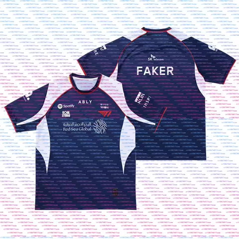 Fans T1 MSI 2026 LOL INTERNATIONAL Jersey Men Women Breathable O Neck Short Sleeve FAKER Sportwear F