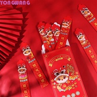 YONGWANG66HR 12pcs/box Draw Lots Red Envelope, Cartoon Paper Lottery Red Envelopes, Creative Chinese