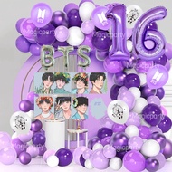 BT21 RJ Purple 32inch 15-25th Number Balloons Birthday Decoration Set Weeding Birthday Party Needs