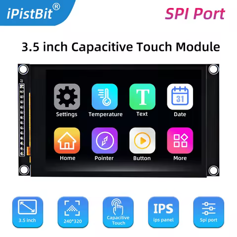 3.5 inch SPI TFT LCD Screen Colorful IPS capacitive Touch Display Module ST7796 320*480 IPS For Esp3