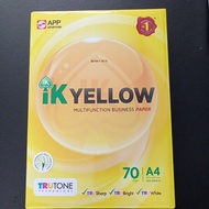 A4 70GSM PAPER IK YELLOW 450'S/KERTAS A4