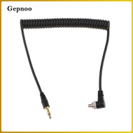 [Gepnoo] 3.5mm to Male  Sync Cable with Screw Lock for Trigger Studio Lightinging - Spring Cord 1.1f