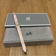 Hermes 坦克H銀手錶-粉色