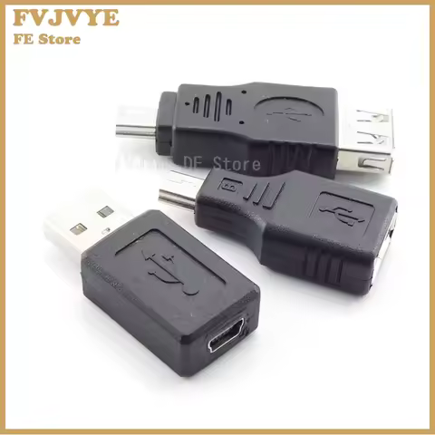 USB 2.0 A Female Male To Mini B 5-Pin Female/Male Connector Adapter For Mini Type-A B Jack Splitter 