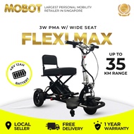 MOBOT SG OFFICIAL | FLEXI MAX 2nd Gen 3 Wheels Mobility Scooter | Compact | 48V 12AH | Comfortable