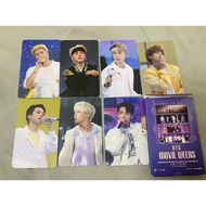 Set of 7 Genuine CGV BTS Movie Weeks Cards