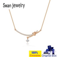 218 Swarovski necklace Swan Jewelry WERTR Necklace Pendant Swan Hand Jewelry Swan Necklace Set Chain