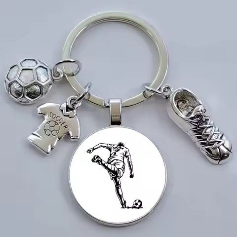 Football keychain, DIY keychain for football enthusiasts, customized keychain with football club log