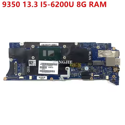 AAZ80 LA-C881P For DELL XPS 13 9350 13.3 inch Laptop Motherboard CN-076F9T 076F9T SR2EY I5-6200U 8G 