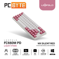 Leopold FC660M Light Pink PD 65% Doubleshot PBT Mechanical Keyboard - Cherry MxSwitch