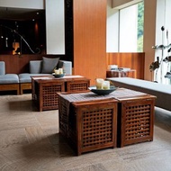 柚木洗衣籃(L) 實木原木材質 質感收納好物 可作邊桌使用