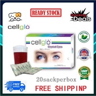 【Ready stock】Original box cellglo Crystal eyes cellglo crystal eye 1 box 20 packs genuinebalm spf 50