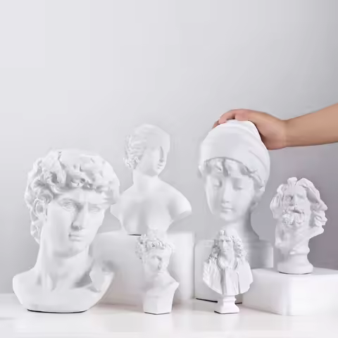 World Famous Statue Retro Art Resin Marseille Sculpture Sketch Model David Home Room Decoration Resi