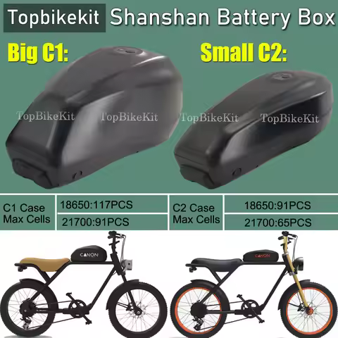 Ebike Super73 Battery Box Fule Tank Battery Case 21700/18650 Cells Ebike Big Battery Box for Snow Bi