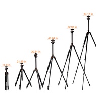 hahao K&F CONCEPT Adjustable Height Camera Tripod Stand Aluminum 4-Section 63.4in/161cm 10KG Payload