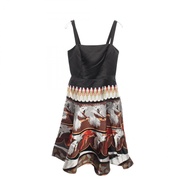 [Used] Fendi FENDI Dress, Embroidered Parrot Camisole, Silk Camisole Dress, Women's, Used A