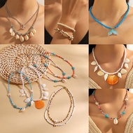 Korean Ins Style Sea Shell Necklace Shells for Women Beaded Ethnic Bracelet Fashion Bangle Charms Ne