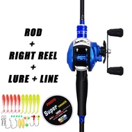 FRRTC Fishing Rod and Reel Set 1.65M/1.8M 5.5/6 Feet Casitng Set Left Right Hand Fishing Reel Freshw
