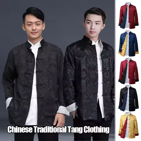 Chinese Style Shirt Kung Fu T Shirts Coats Tang Suit Jacket Traditional Chinese Clothing Jackets Han