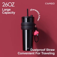 CIVAGO(26oz)thermos water bottle Ceramic lined stainless steel coffee cup with lid vacuum flask hot 