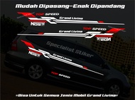 Stiker Mobil Grand Livina Model List Top Speed NOS Simple