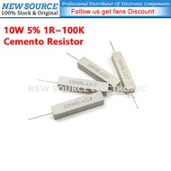 [2pcs] 10W 5% cemento Resistor Power Resistance 1R 2.2R 4.7R 10R 27R 33R 68R 100R 680R 1K 10K 22K 10
