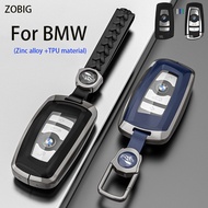 ZOBIG Zinc alloy For BMW Key Fob Cover Car Key Case Shell with  Keychain fit BMW GT3 GT5 X3 X4 1 2 3 4 5 Series Original remote key shell