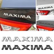 3D ABS Plastic Car Sticker MAXIMA Letter Logo Body Rear Tail Bumper Trunk Emblem Badge Decals For Ni
