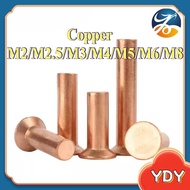 Copper countersunk head rivets GB869 percussion type flat head flat cone head solid rivets Copper d 