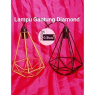 Kap lampu dekorasi//backdrop//lampu gantung diamond