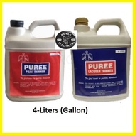 ♞PUREE PAINT THINNER &amp; LACQUER THINNER 4 Liter GALLON 100% ORIGINAL by POURI