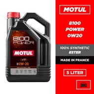 MOTUL 8100 POWER 5W40 5W30 0W20 SP ESTER Fully Synthetic Engine Oil (5L)