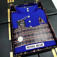 Elegant Silk Baju Melayu Ultime 2.0 with Ethnic Motifs - Multiple Colors