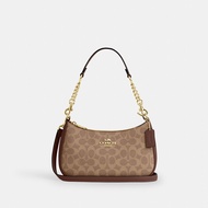 Coach CV933 Teri Shoulder Bag In Signature Canvas (IMXHE) กระเป๋าสะพายผู้หญิง สี Im/Tan/Brown