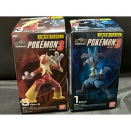 Bandai Shodo pokemon 3 figure lucario blaziken