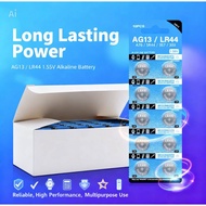 【MY Ready Stock】(1PCS) AG1 AG3 AG4 AG6 AG7 AG10 AG12 AG13 1.55V Tianqiu Alkaline Cell Button Battery