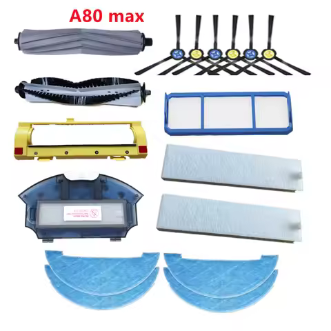 Accessories for Ilife A80 Max A80 Plus Robotic Vacuum Cleaner Parts Main Roller Brush Cover Side Bru