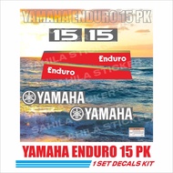 COD 1 SET DECALS STIKER MESIN TEMPEL YAMAHA ENDURO 15 PK / YAMAHA ENDURO DECALS STICKER LIS STRIPING COVER MESIN YAMAHA