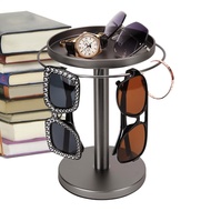 Glasses Holder Sunglass 0rganizer 360-degree Rotation With Tray For Desks, Dressing Tables, Nightsta