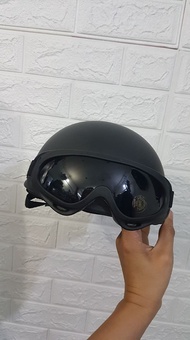 Mũ Bảo Hiểm Nửa Đầu Kèm Kính UV- Nón 1/2 Cam Kết Chất Lượng