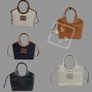 MiuMiu/MiuMiu Female Bag New Style Isetan Limited Tote Bag Shopping Bag Tote Bag Shoulder Diagonal H