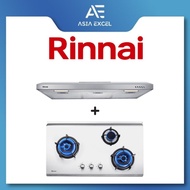 RINNAI RH-S95A-SSVR 90CM SLIMLINE HOOD + RINNAI RB-93US 3 BURNER STAINLESS STEEL GAS HOB