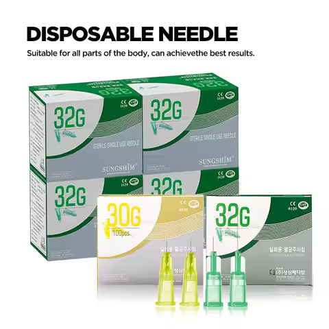 34g 4mm Disposable Painless Needle 25G 27G 30G 31G 32G Korea Hot Sale Eyelid Care Tool Sterile Indiv