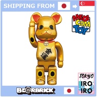 【Japan Quality】Tokyo Limited 400% Bearbrick Convitation Cat Gold Luck Gold Plated 参 BER@BRICK