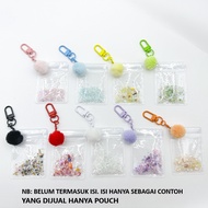 GANTUNGAN DY58 - Small Pouch for Keychain DIY Beads Strap/ Zipper Bag Inner Sleeve Jewelry Keychain 