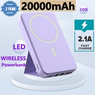 Mini powerbank 20000mAh With LED wireless charger Support type C magnetic power bank fast charging Android