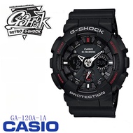 casio g-shock นาฬิกา นาฬิกาข้อมือผู้ชาย casio watch for men รุ่นGA-120A-1A ของแท้100% นาฬิกากันน้ำ100% สายเรซิ่นกันกระแทก รับประกัน 1 ปี